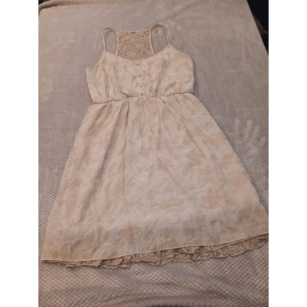 Charlotte Russe Ivory Floral Lace Dress‎ Sz S Coquette Boho Festival Victorian